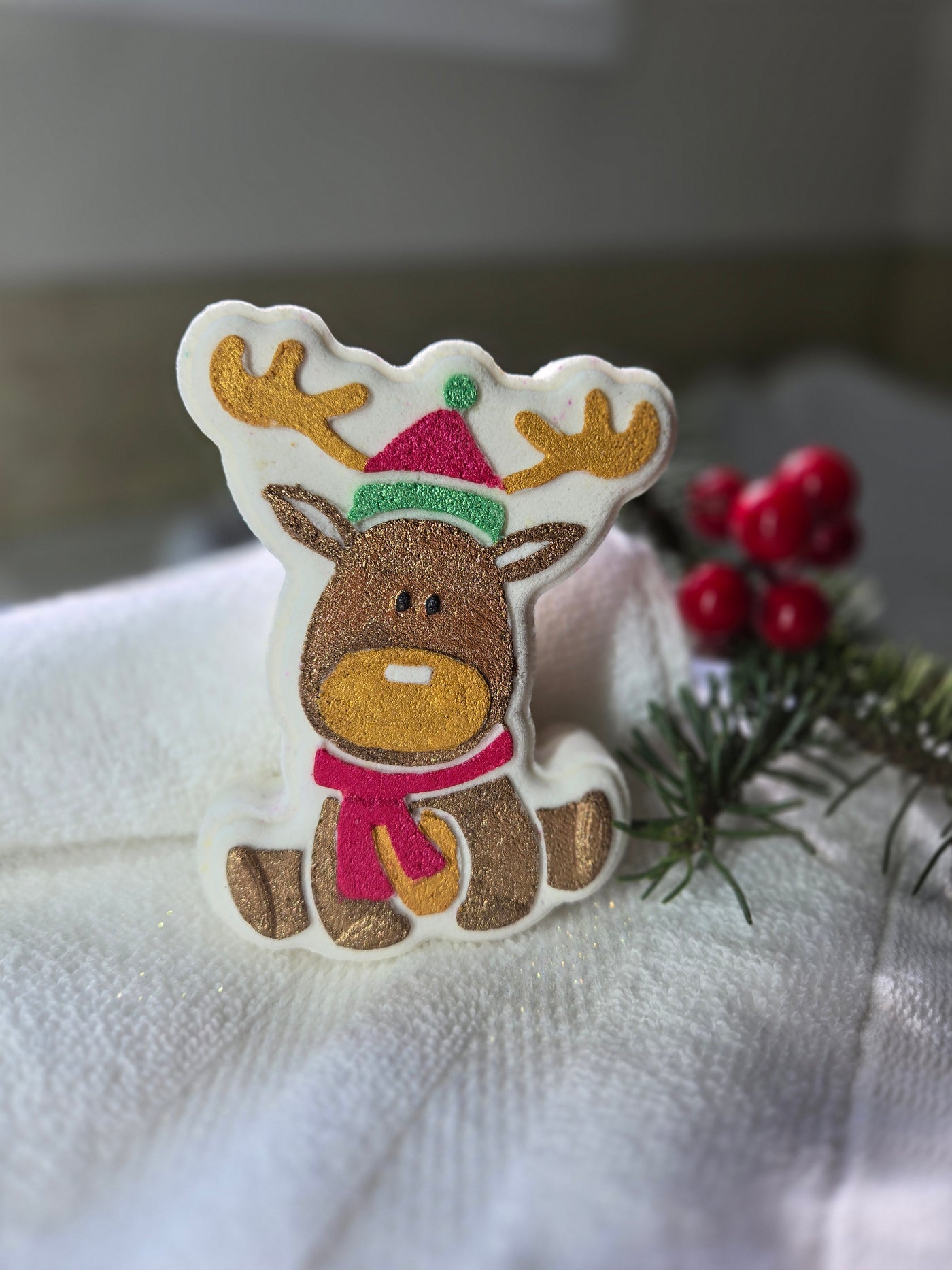 Renne de Noël, Bombe de bain