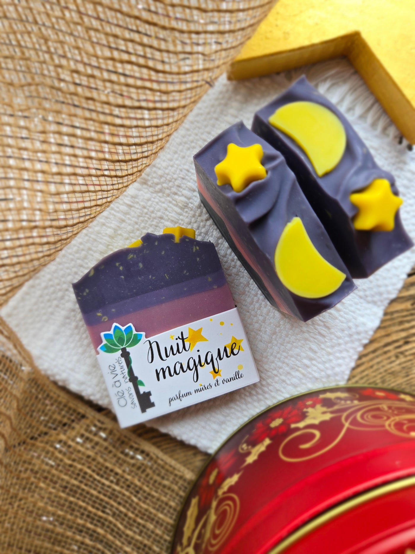 Savon nuit magique, parfum mûres et vanille