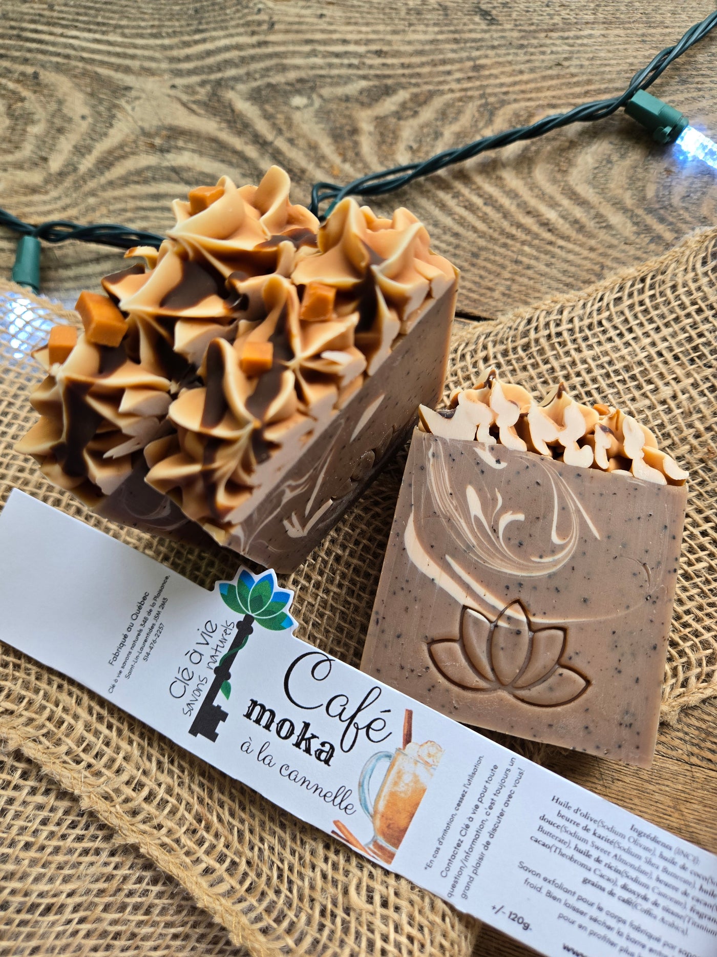 Savon café moka à la cannelle, exfoliant