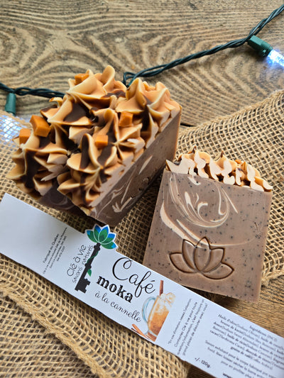 Savon café moka à la cannelle, exfoliant