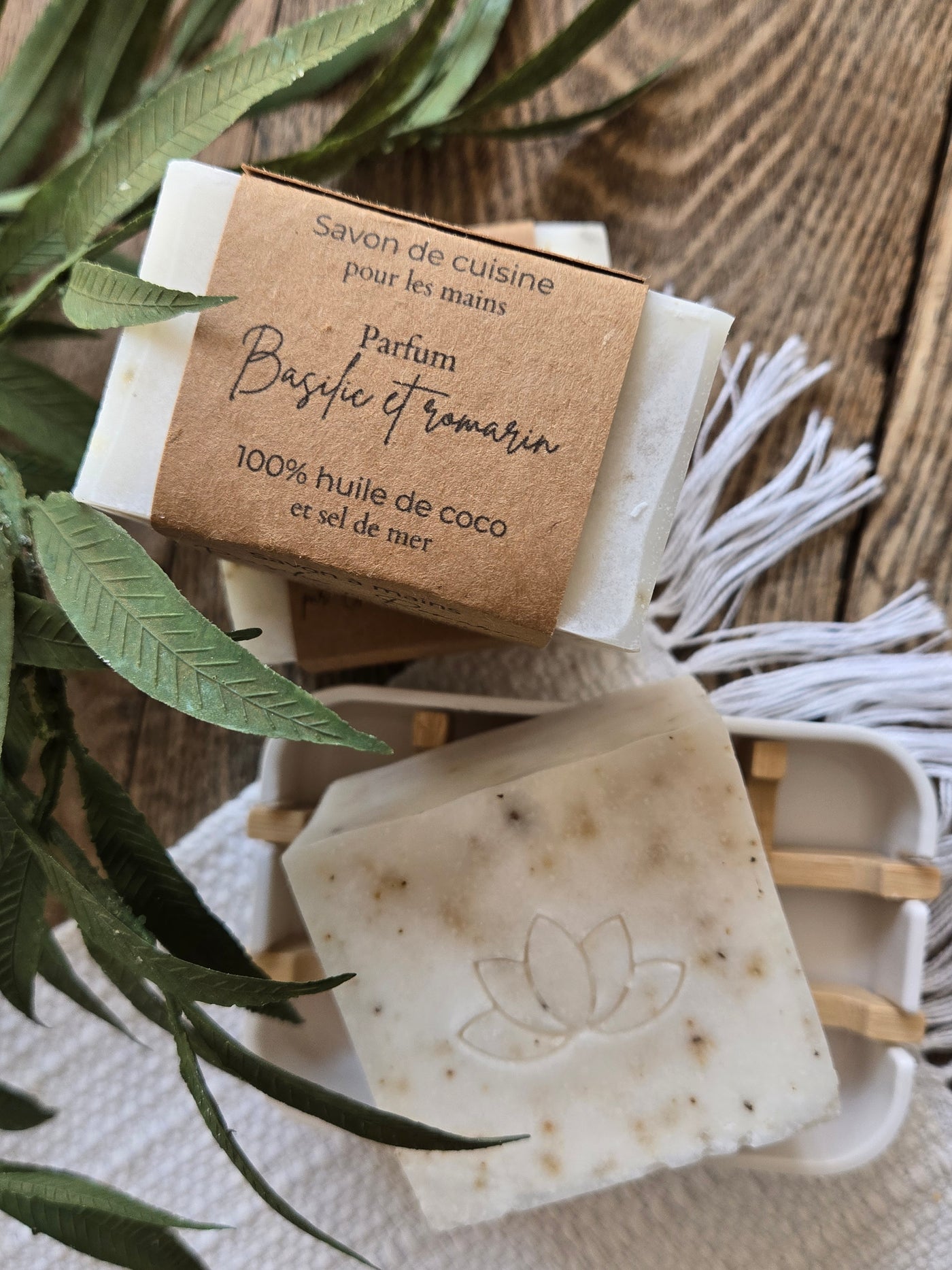 Savon à mains, Basilic - Romarin, collection haut de gamme pour la cuisine