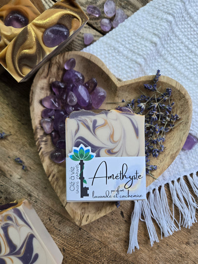 Savon Améthyste parfum lavande et chachemire