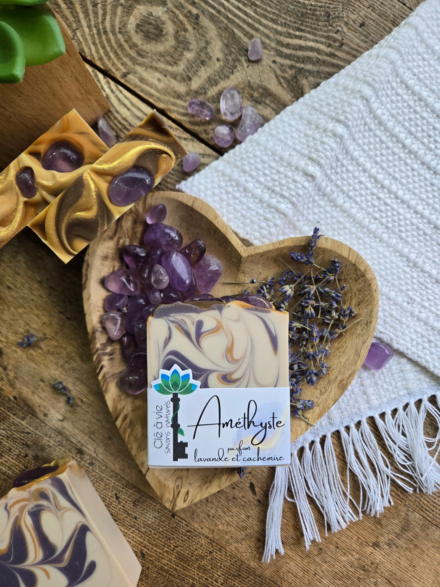 Savon Améthyste parfum lavande et chachemire